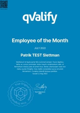 Employee of the month - Copy, Qvalify
