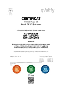 Certifikat, Qvalify
